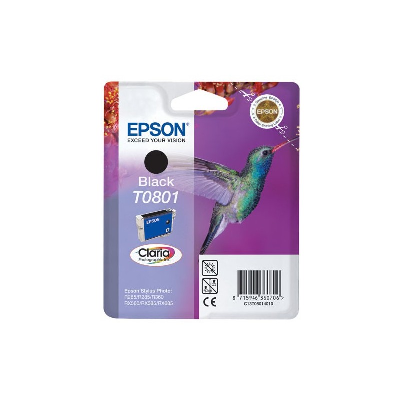 EPSON T0801 NEGRO CARTUCHO DE TINTA ORIGINAL C13T08014011